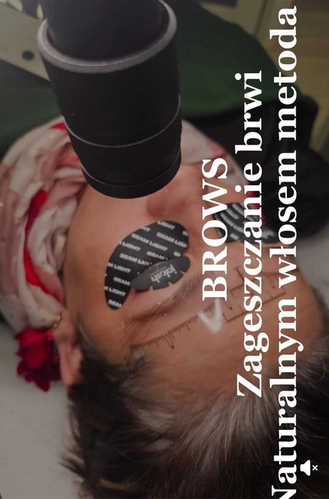 Rekonstrukcja brwi naturalnym włosem metoda Uv