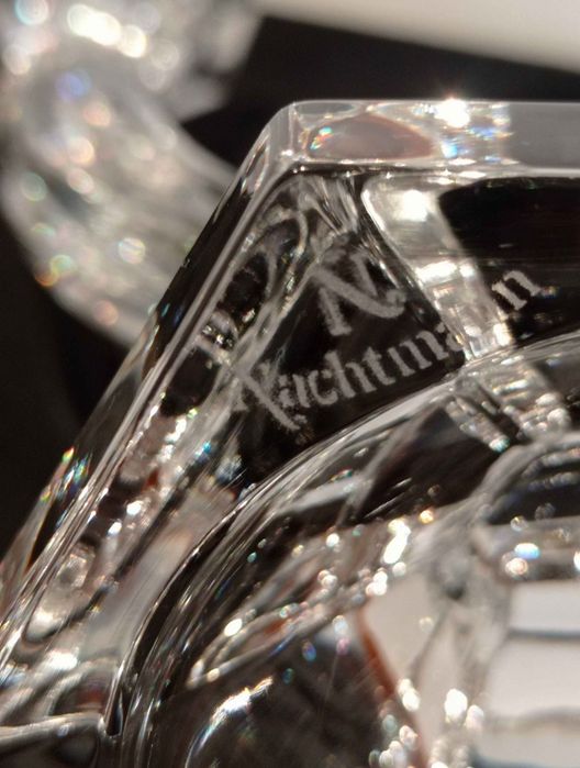 Castiçais(2) lindíssimos vintage em cristal maciço lapidado muito raros NACHTMANN(Alemanha)