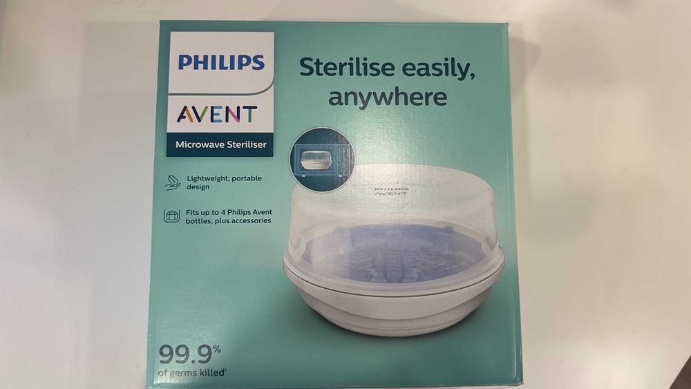 Philips Avent Esterilizador Vapor Micro-ondas 4 Biberões Como Novo