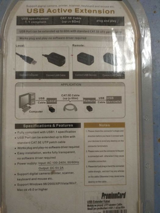 USB PremiumCord продовжувачі 5-30м. новий