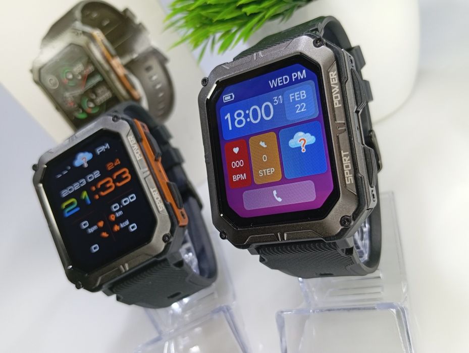 Розпродаж‼️Смарт-часы Modfit Iron Black/Orange смарт годинник Watch