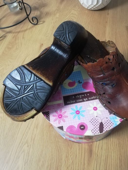 Socas madeira cabedal bianca 38