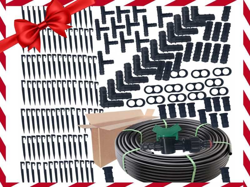 Nowoczesna LINIA KROPLUJĄCA Zestaw 162 Elementów Nawodnienie (OKAZJA)