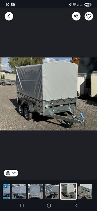 Wynajem przyczepy wypożyczalnia przyczepek przyczepa duza 2.64x1.26