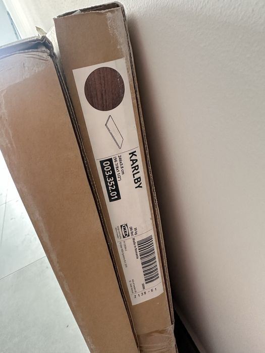 Ikea blat orzech KARLBY 2,46 m x 2 sztuki