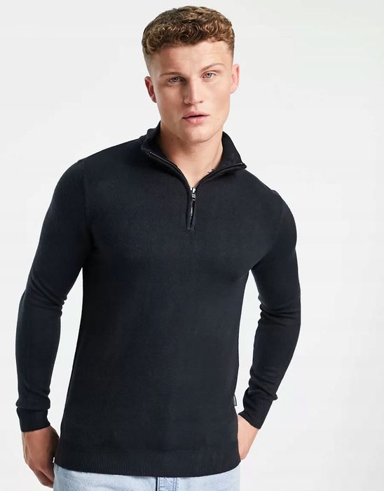 French connection granatowy sweter męski m 1xbw