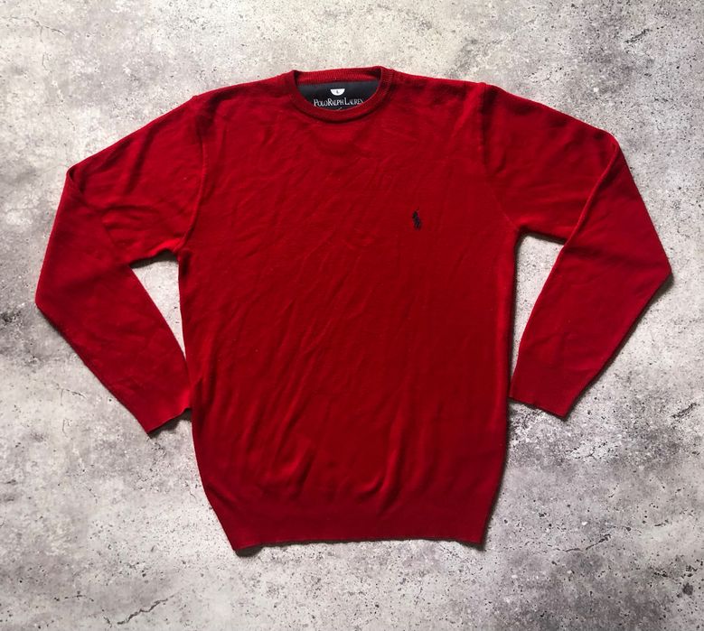 Светр Polo Ralph Lauren червоного кольору розміру L-XL світшот худі Stone Island вʼязаний бордовий
