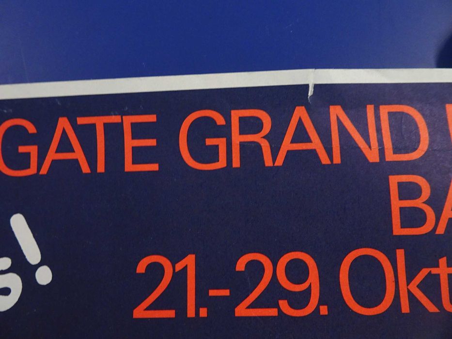 Antigo poster Ténis Tennis Grand Prix Basel 1978 Swiss Indoors