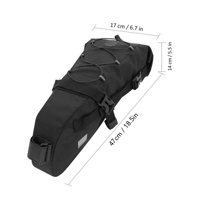 Велосипедная сумка под седло байкпакинг Roswheel Sahoo 11L, велосумка