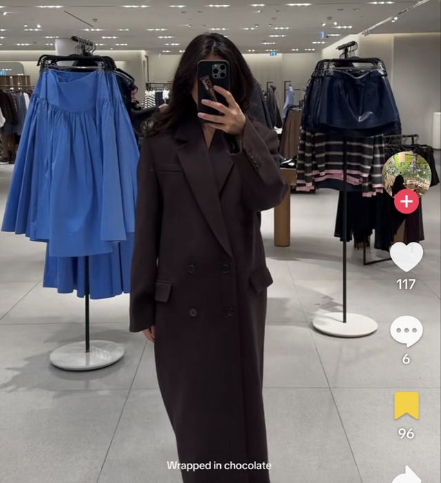 Пальто Zara шерсть