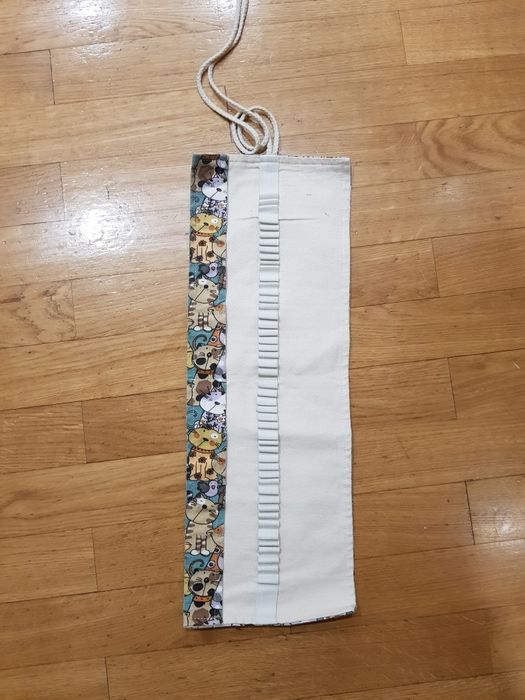 Estojo escolar de lona para lápis e caneta