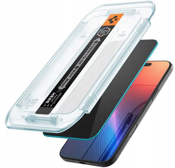 Szkło prywatyzujące do iPhone 17 Pro Max, Spigen Privacy 2P z aplikatorem
