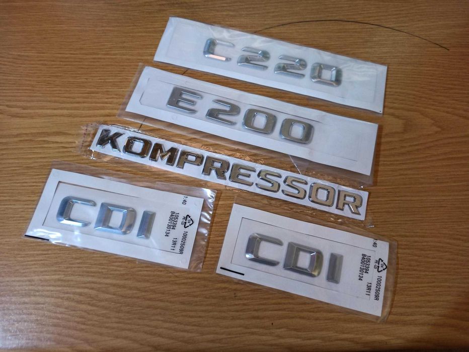 Símbolos letras BMW Série 1 2 3 | Mercedes E200 E300 KOMPRESSOR CDI