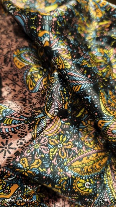 Szal chusta orientalne wzory jak jedwab duża