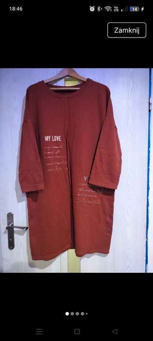 Sukienka XXXL Sukienka z 3/4 rękawami 3XL
