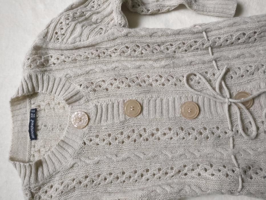 Atmosphere Primark sweter sweterek beż beżowy wełna wełniany jak nowy