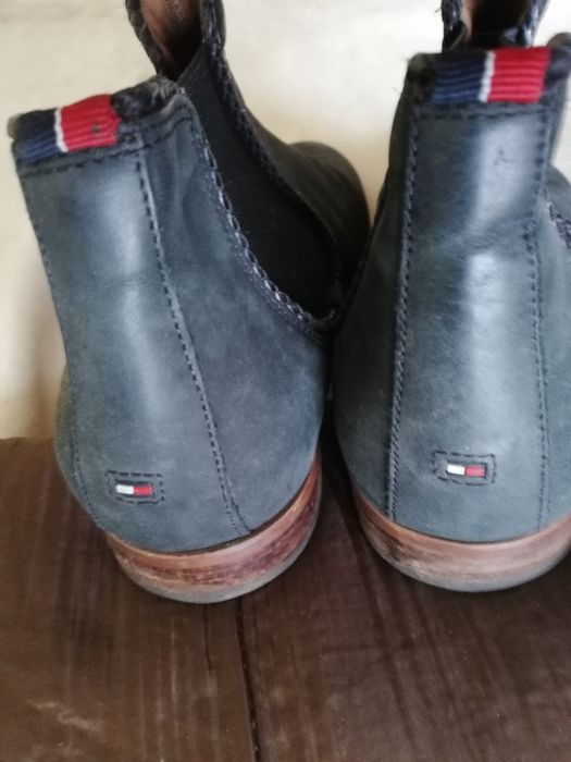 Sztyblety, botki damskie, rozm 39, Tommy Hilfiger, skóra naturalna