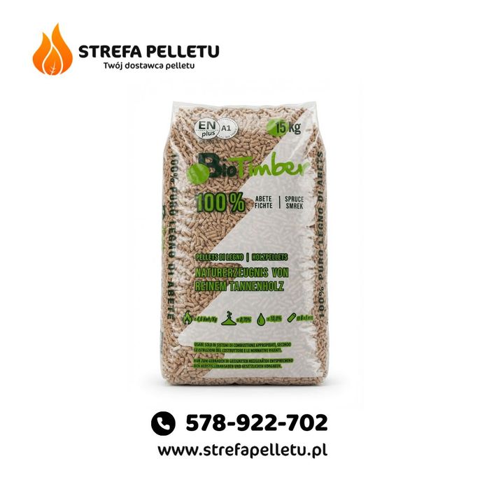 Pellet drzewny Wild Power | 6mm sosnowy | certyfikowany A1 | Transport samochodem z windą