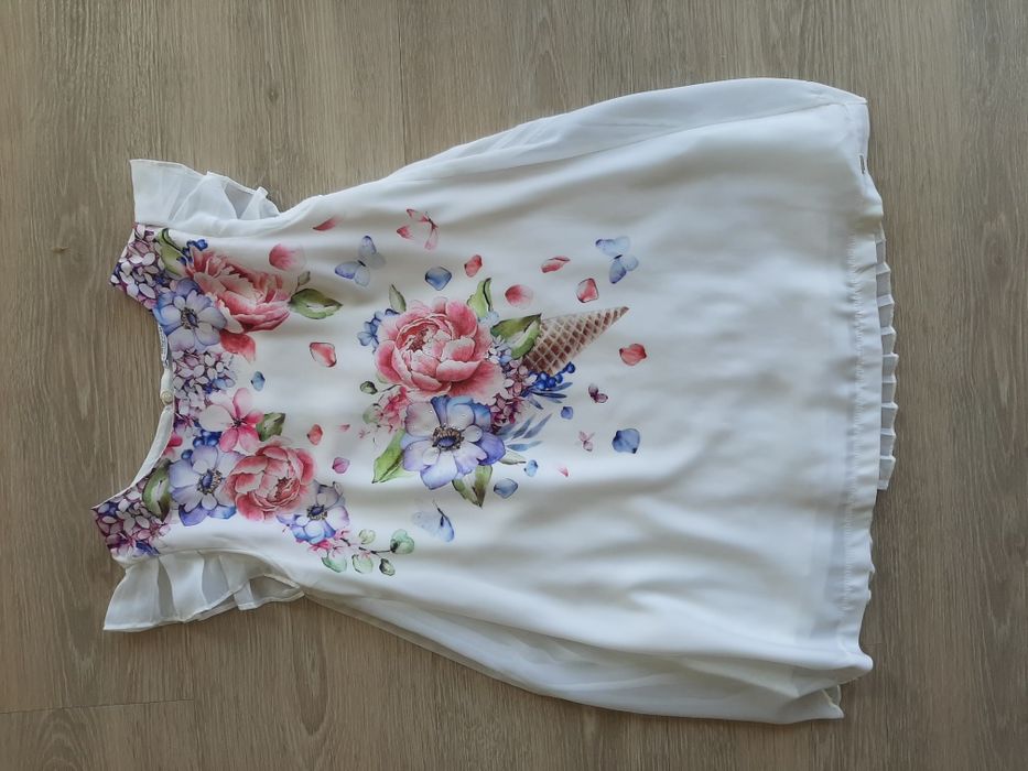 Vestido florido e plissado Mayoral 6a