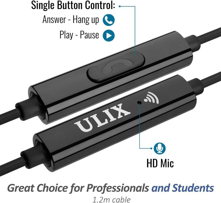Słuchawki douszne ULIX TECH USB-C magnetyczne słuchawki douszne