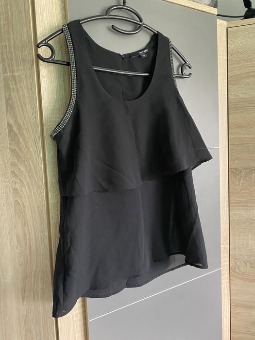 Elegancka czarna bluzka na lato rozmiar 34 ( XS )