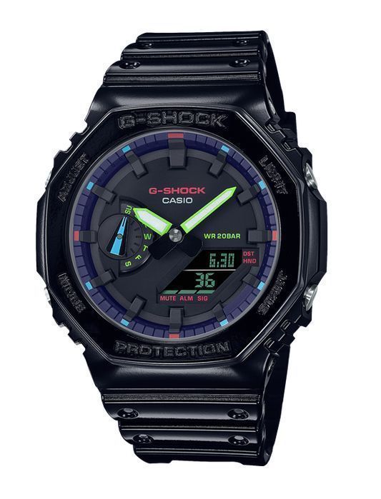 Часы Casio GA-2100RGB-1A ! Оригинал! Фирменная гарантия 2 года!