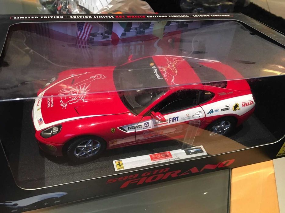 1/18 ferrari 599 gtb fiorano panamerican red/vermelho (mattel elite)
