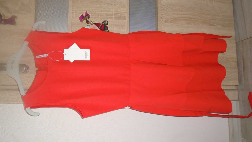 Sukienka elegancka Stradivarius ciemna pomarańcza r. M (38) nowa
