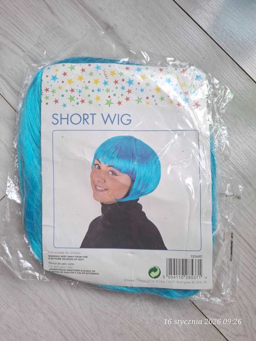 peruka włosy niebieskie