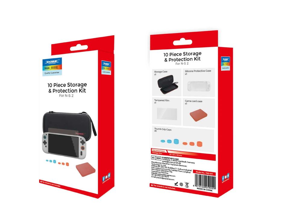 Захисний чохол Nintendo Switch 2. 10 в 1 Набір аксесуарів Dobe Switch