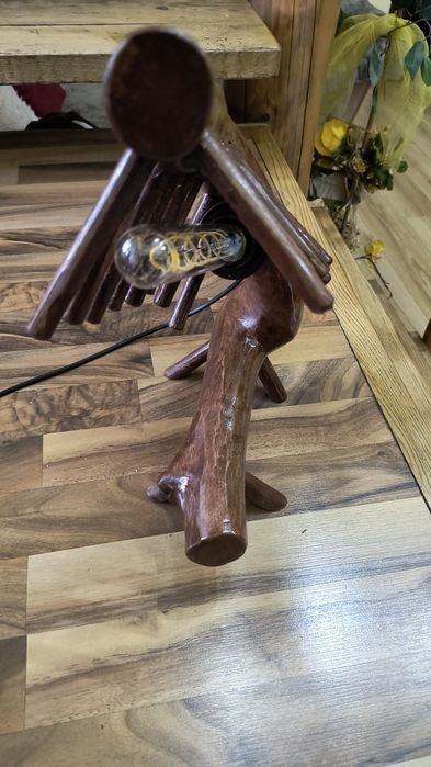 Lampa drewniana Nocna