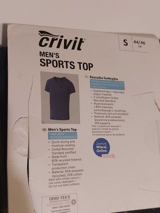 Męski sportowy T-shirt w paski S