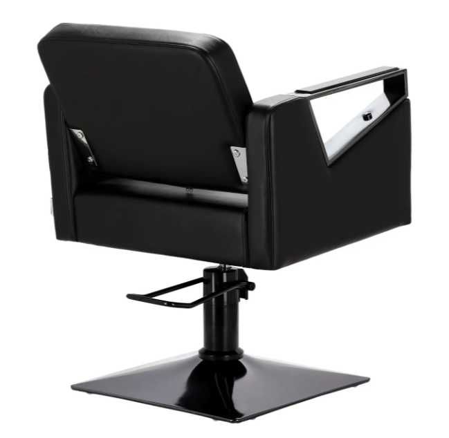 Перукарське крісло на гідравліці Tomas із підставкою для ніг чорне