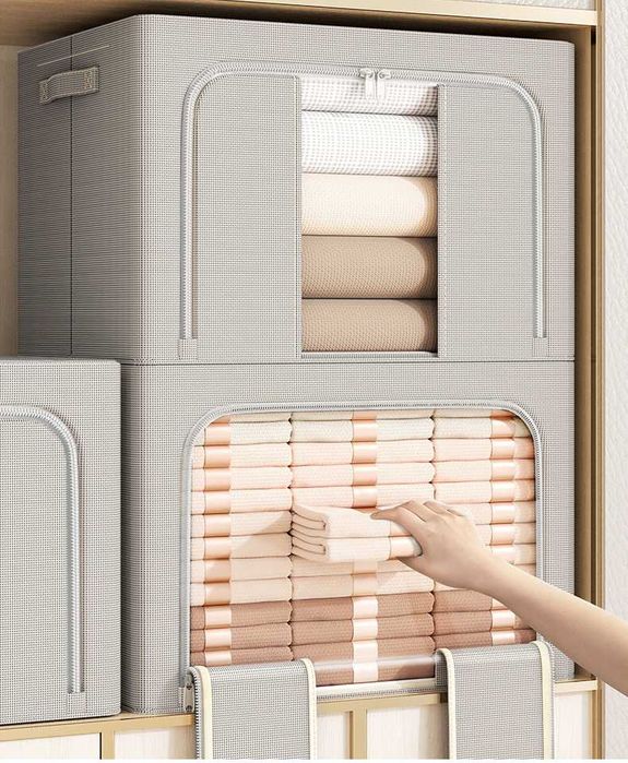 Pokrowiec na pościel ubrania ze stelażem pojemnik 24L