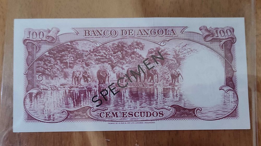 nota de 100 escudos americo tomas angola de 1962 nova