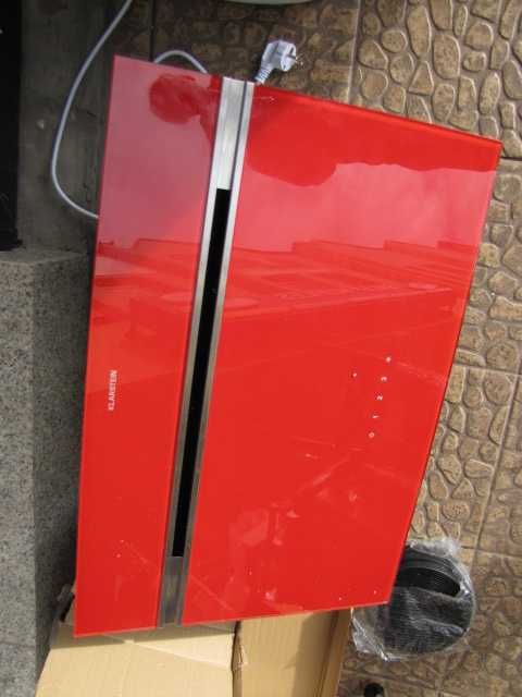 Okap kuchenny wyciąg 60cm czerwony szklany Klarstein Alina