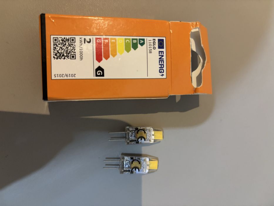 Pack de 2 lâmpadas EGLO LED G4 1.2W 2700K+oferta 1* 1.8W (novas)