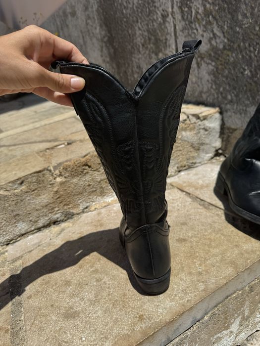 Botas Cowboy Femininas Pretas – Tamanho 36