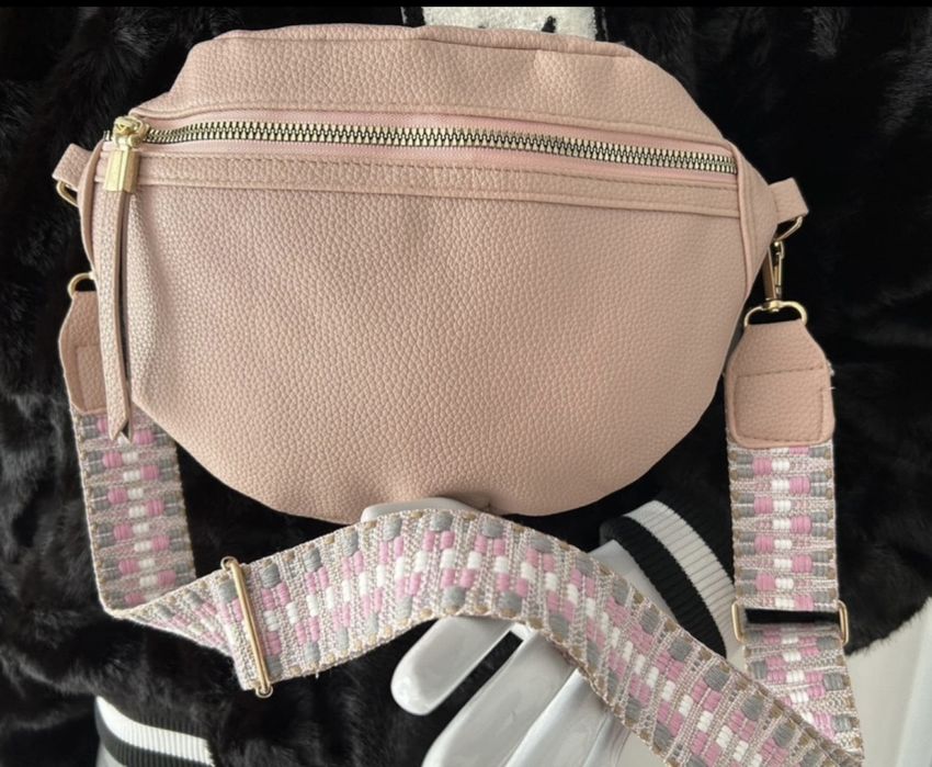 Nerka puder róż ze skóry ekologicznej