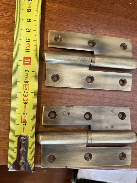 Dobradiças latão novas 9x6