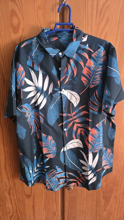 Camisa Havaiana Manga Curta