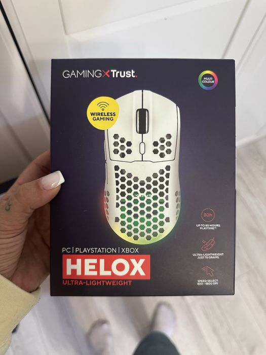 nowa bezprzewodowa mysz gamingowa Trust GXT 929W Helox w kolorze białym