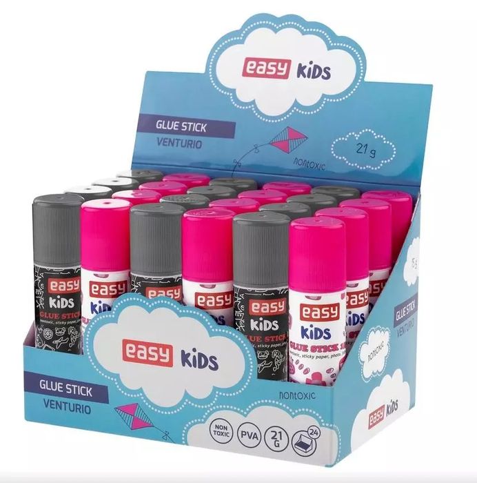 Klej w sztyfcie 21g (24szt) EASY. Easy Stationery. Nowy Produkt