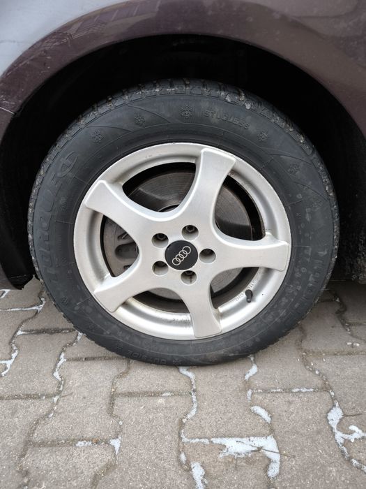 Alufelgi Audi 15” 5x100 + opony zimowe – komplet 4 szt.