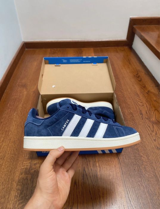 Buty Do Chodzenia Szkoły Adidas Campus 00s niebieskie granatowe streetwear sneakersy