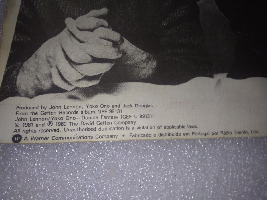 Antigo vinil single John Lennon / Yoko Ono – Woman/Beautiful Boys 1980