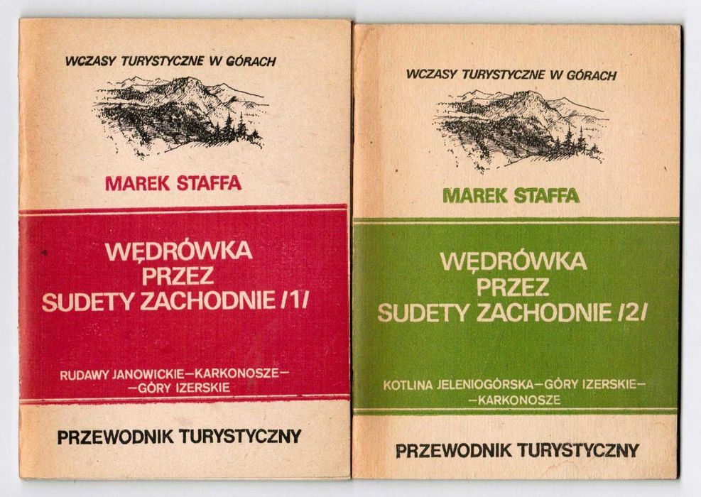 Wędrówka przez Sudety Zachodnie, 2 przewodniki turystyczne, M. Staffa