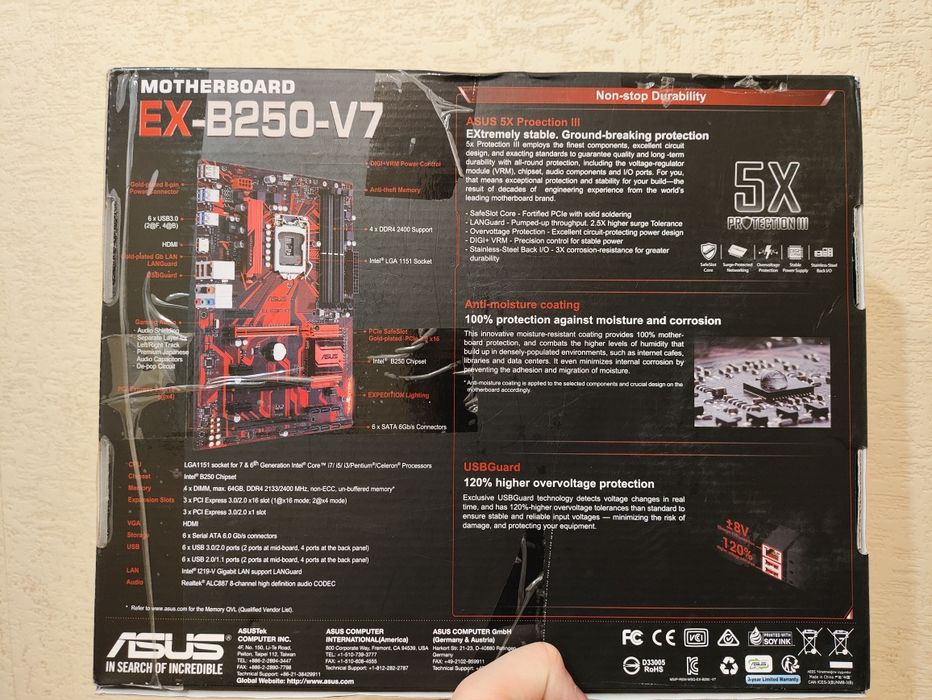Материнська плата Asus EX-B250-V7