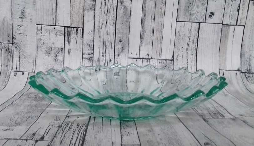 Вінтаж блюдо ваза тарілка  купоросне скло