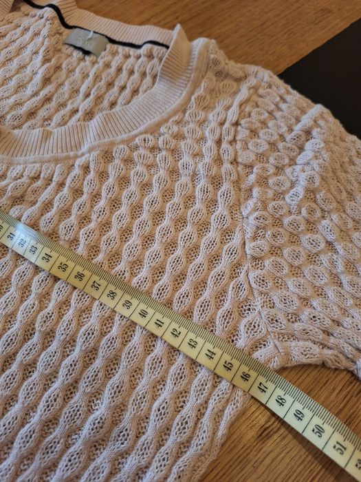 H&M Sweterek bluzka dzianina roz 40 beżowa